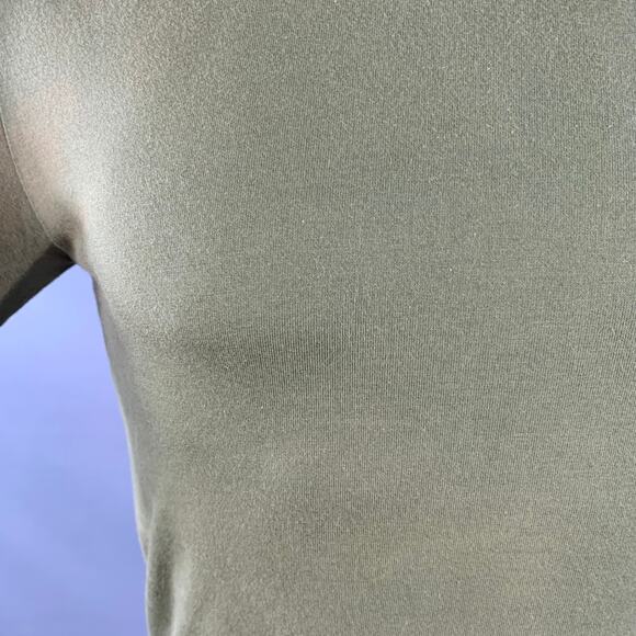 JOHN BARTLETT Size 38 Green Olive Cotton Crew Neck T-shirt - Picture 5 of 12